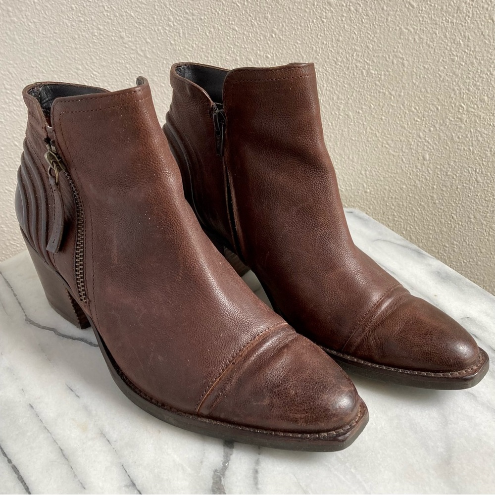 Paul Green Diandra Leather Cap Toe Ankle Booties Size US 8 / UK 5.5